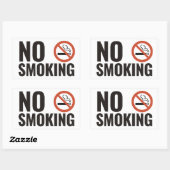 Sticker Rectangulaire Pas de fumoir (Feuille)