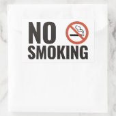 Sticker Rectangulaire Pas de fumoir (Sac)