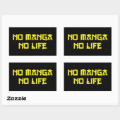 STICKER RECTANGULAIRE PAS DE MANGA PAS DE VIE (Feuille)