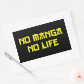 STICKER RECTANGULAIRE PAS DE MANGA PAS DE VIE (Enveloppe)