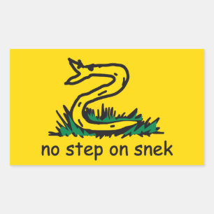 Sticker Rectangulaire Pas de marche sur les mèmes de snek Gadsden SnekRi