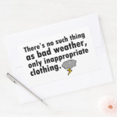 Sticker Rectangulaire Pas De Mauvais Temps (Enveloppe)