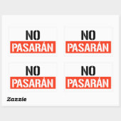 Sticker Rectangulaire Pas de Pasaran (Feuille)
