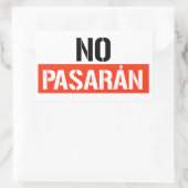 Sticker Rectangulaire Pas de Pasaran (Sac)