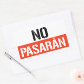 Sticker Rectangulaire Pas de Pasaran (Enveloppe)