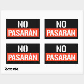 Sticker Rectangulaire Pas de Pasaran (Feuille)