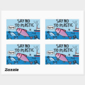 Sticker Rectangulaire Pas de plastique (Feuille)