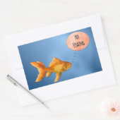 Sticker Rectangulaire Pas de poisson d'or de pêche (Enveloppe)