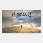 Sticker Rectangulaire "Pas de remède à la curiosité" (Devant)