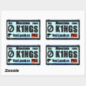 Sticker Rectangulaire Pas de rois, protestation (Feuille)