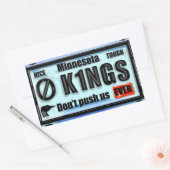 Sticker Rectangulaire Pas de rois, protestation (Enveloppe)