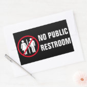 Sticker Rectangulaire Pas de salle de bain publique (Enveloppe)