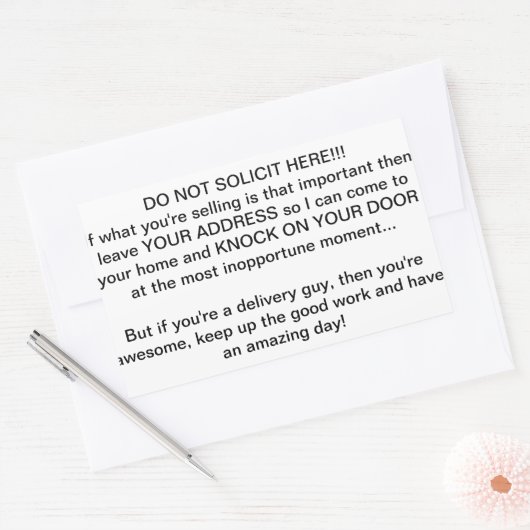 Sticker Rectangulaire pas de sollicitation (Enveloppe)