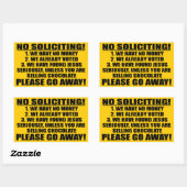 Sticker Rectangulaire Pas de sollicitation (Feuille)