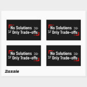 Sticker Rectangulaire Pas de solutions seulement des compromis (Feuille)
