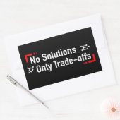 Sticker Rectangulaire Pas de solutions seulement des compromis (Enveloppe)