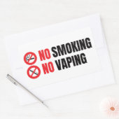 Sticker Rectangulaire Pas de tabagisme Pas de Vapin (Enveloppe)