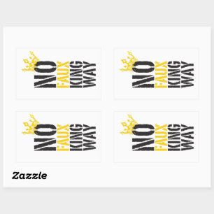 Sticker Rectangulaire pas de voie de faux roi