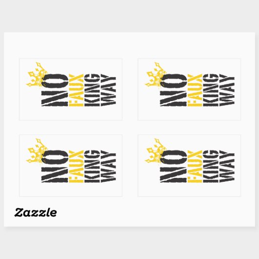 Sticker Rectangulaire pas de voie de faux roi (Feuille)