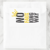 Sticker Rectangulaire pas de voie de faux roi (Sac)