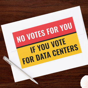 STICKER RECTANGULAIRE PAS DE VOIX POUR VOUS SI VOUS VOTEZ POUR LES CENTR