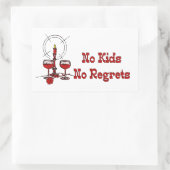 Sticker Rectangulaire Pas d'enfants Pas de regret (Sac)
