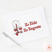 Sticker Rectangulaire Pas d'enfants Pas de regret (Enveloppe)