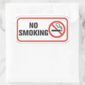 Sticker Rectangulaire Pas d'étiquette anti-tabac (Sac)