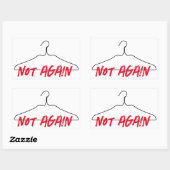 Sticker Rectangulaire Pas encore Wire Hanger Pro Choice (Feuille)