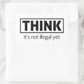 Sticker Rectangulaire Pas illégal (Sac)