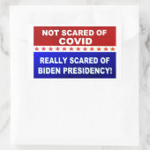 Sticker Rectangulaire Pas Peur De Covid (Sac)