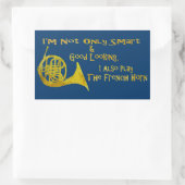 Sticker Rectangulaire Pas seulement Smart French Horn (Sac)