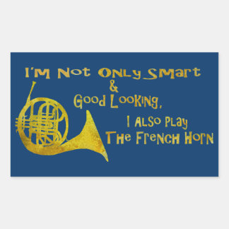 Sticker Rectangulaire Pas seulement Smart French Horn