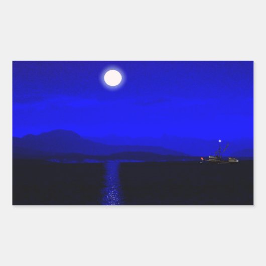 Sticker Rectangulaire Passage au clair de lune (Devant)
