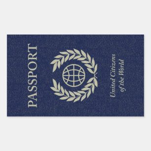 Sticker Rectangulaire passeport de la marine
