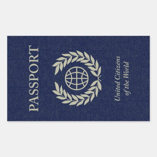 Sticker Rectangulaire passeport maritime (Devant)