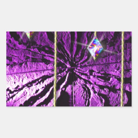Sticker Rectangulaire Passion de cristal violet (Devant)