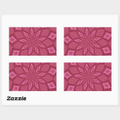 STICKER RECTANGULAIRE PASSION ROSE (Feuille)