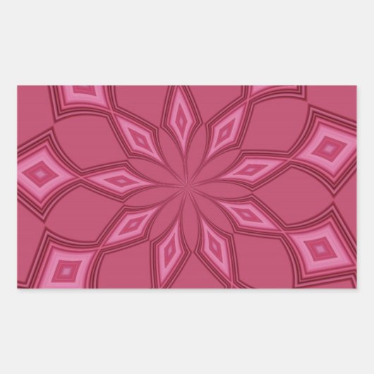STICKER RECTANGULAIRE PASSION ROSE (Devant)