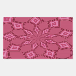 STICKER RECTANGULAIRE PASSION ROSE