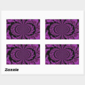 Sticker Rectangulaire Passion violette : Royal Romance Roses (Feuille)