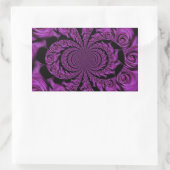 Sticker Rectangulaire Passion violette : Royal Romance Roses (Sac)