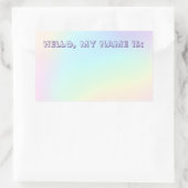 Sticker Rectangulaire Pastel Arc-en-ciel esthétique Anniversaire Party N (Sac)