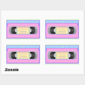 Sticker Rectangulaire Pastel kawaii VHS vaporwave pixel art (Feuille)