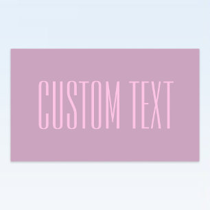 Sticker Rectangulaire Pastel Purple & Pink clair   Texte modifiable mode