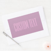 Sticker Rectangulaire Pastel Violet & Rose Clair | Texte Moderne Éditabl (Enveloppe)