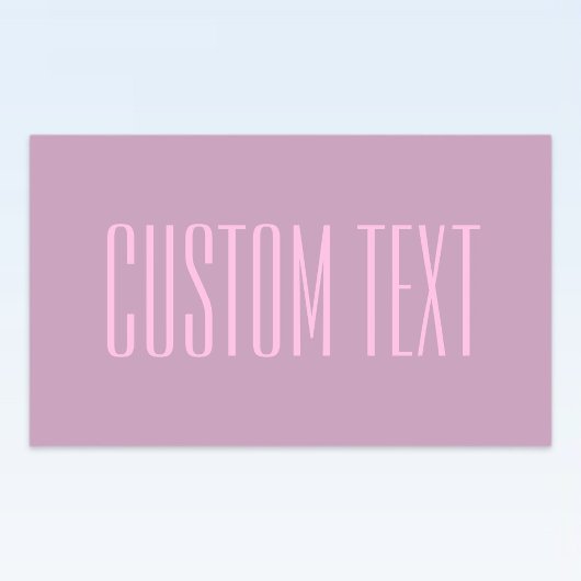 Sticker Rectangulaire Pastel Violet & Rose Clair | Texte Moderne Éditabl