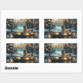 Sticker Rectangulaire Pasteur anatolien Noël Festive Voyage (Feuille)