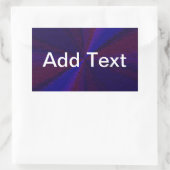 Sticker Rectangulaire Patchwork circulaire de dégradé bleu à pourpre (Sac)