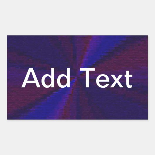 Sticker Rectangulaire Patchwork circulaire de dégradé bleu à pourpre (Devant)